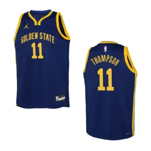 2022-23 Golden State Warriors Youth Statement Edition Klay Thompson Navy Jersey - Alzaintravels