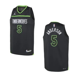 Youth Minnesota Timberwolves 2022-23 Statement Edition Kyle Anderson Black Jersey - Alzaintravels
