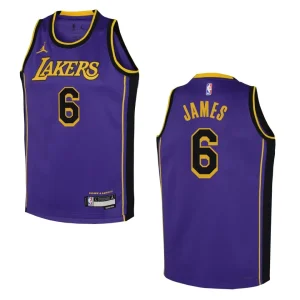 2022-23 Los Angeles Lakers Youth Statement Edition LeBron James White Jersey - Alzaintravels
