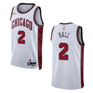 Lonzo Ball City Edition Chicago Bulls 2022-23 White Swingman Jersey - Alzaintravels
