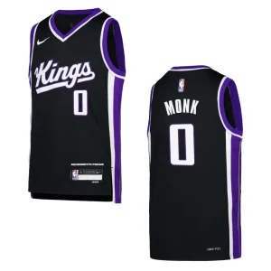 2023-24 Sacramento Kings Youth Icon Edition Malik Monk Black Jersey - Alzaintravels