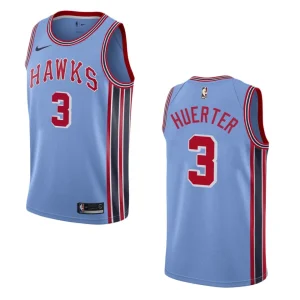 Hawks #3 Kevin Huerter Hardwood Classic Jersey - Light Blue - Alzaintravels