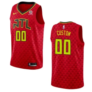 Hawks #00 Custom Statement Jersey - Red - Alzaintravels