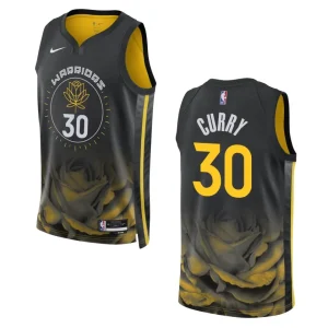 Warriors 2022-23 City Edition Stephen Curry Black Jersey Swingman - Alzaintravels