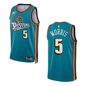 Monte Morris Classic Edition Detroit Pistons 2022-23 Teal Swingman Jersey - Alzaintravels