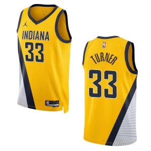 Myles Turner Statement Edition Indiana Pacers 2022-23 Yellow Swingman Jersey - Alzaintravels