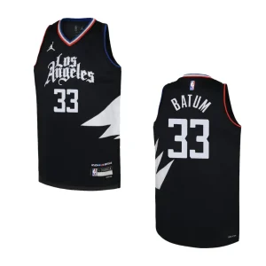 Youth Los Angeles Clippers 2022-23 Statement Edition Nicolas Batum Black Jersey - Alzaintravels