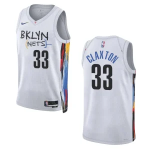 Brooklyn Nets Nicolas Claxton 2022-23 City Edition White Swingman Jersey - Alzaintravels