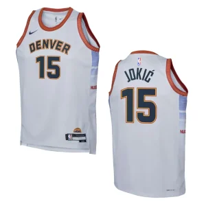 Youth Denver Nuggets 2022-23 City Edition Nikola Jokic Grey Jersey - Alzaintravels
