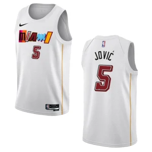 Nikola Jovic City Edition Miami Heat 2022-23 White Swingman Jersey - Alzaintravels