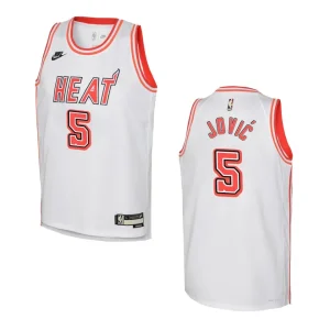 2022-23 Miami Heat Youth Classic Edition Nikola Jovic White Jersey - Alzaintravels