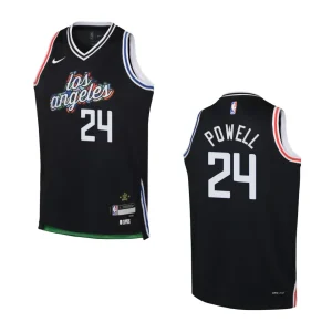 2022-23 Los Angeles Clippers Youth City Edition Norman Powell Black Jersey - Alzaintravels