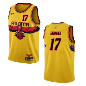 Onyeka Okongwu Atlanta Hawks City Edition Throwback Jersey Yellow - Alzaintravels