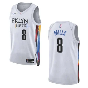 Brooklyn Nets Patty Mills 2022-23 City Edition White Swingman Jersey - Alzaintravels