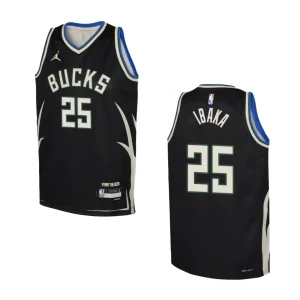 Youth Milwaukee Bucks 2022-23 Statement Edition Serge Ibaka Black Jersey - Alzaintravels