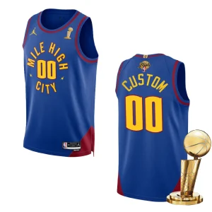 Denver Nuggets 2023 NBA Finals Champions Custom Statement Blue Jersey - Alzaintravels