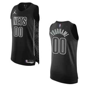 2022-23 Statement Edition Brooklyn Nets Custom Black Authentic Jersey - Alzaintravels