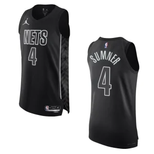 2022-23 Statement Edition Brooklyn Nets Edmond Sumner Black Authentic Jersey - Alzaintravels