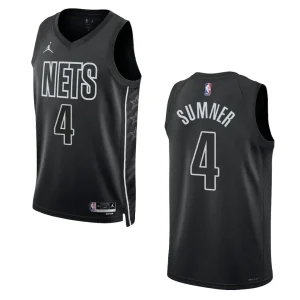 2022-23 Statement Edition Brooklyn Nets Edmond Sumner Black Swingman Jersey - Alzaintravels