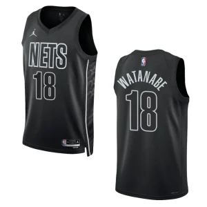 2022-23 Statement Edition Brooklyn Nets Yuta Watanabe Black Swingman Jersey - Alzaintravels