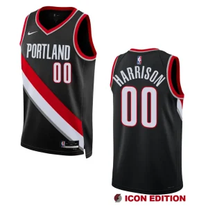Portland Trail Blazers Icon Edition Shaquille Harrison 2022-23 Swingman Black Jersey - Alzaintravels