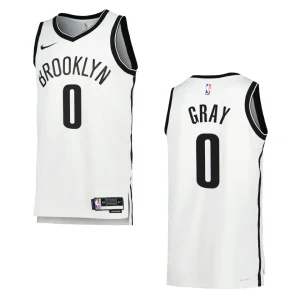 Brooklyn Nets Icon Edition RaiQuan Gray 2022-23 Swingman White Jersey - Alzaintravels