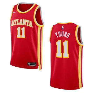 Atlanta Hawks Trae Young 2022-23 Icon Edition Red Swingman Jersey - Alzaintravels