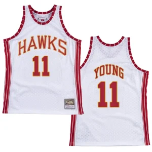 Atlanta Hawks Trae Young Hardwood Classics Jersey Retro White - Alzaintravels