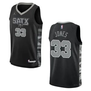 2022-23 San Antonio Spurs Youth Statement Edition Tre Jones Black Jersey - Alzaintravels