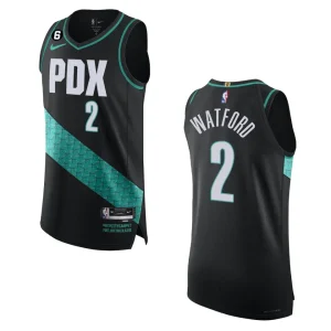 Portland Trail Blazers Trendon Watford 2022-23 City Edition Black Jersey - Alzaintravels