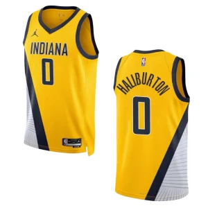 Tyrese Haliburton Statement Edition Indiana Pacers 2022-23 Yellow Swingman Jersey - Alzaintravels