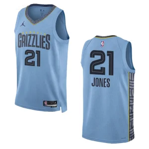Memphis Grizzlies Tyus Jones 2022-23 Statement Edition Blue Swingman Jersey - Alzaintravels