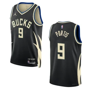 Bucks 2022-23 Statement Edition Bobby Portis Black Jersey Swingman - Alzaintravels