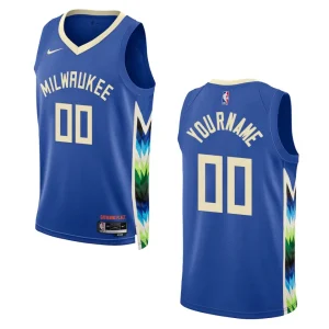 Bucks 2022-23 City Edition Custom Royal Jersey Swingman - Alzaintravels