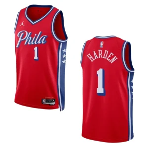 76ers 2022-23 Statement Edition James Harden Red Jersey Swingman - Alzaintravels