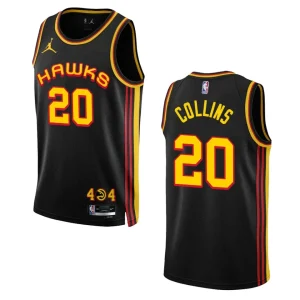 Hawks 2022-23 Statement Edition John Collins Black Jersey Swingman - Alzaintravels