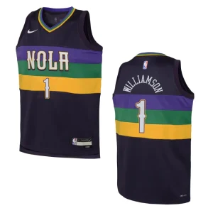 New Orleans Pelicans 2022-23 City Edition Youth Zion Williamson Purple Jersey - Alzaintravels